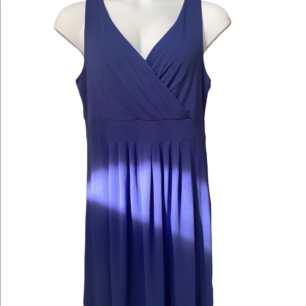 Ladies Lands End size large (14-16) royal blue casual summer knee length dress